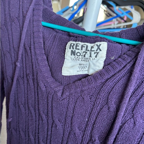 Reflex No. 717 Los Angeles California 1997 Women’s Purple Knit Jacket Medium - Picture 2 of 11